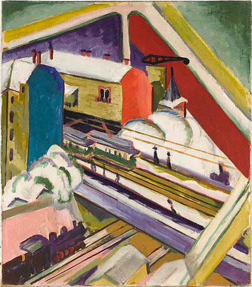 Wannsee Railway seen through the Studio Window, 1914, Ernst Ludwig Kirchner