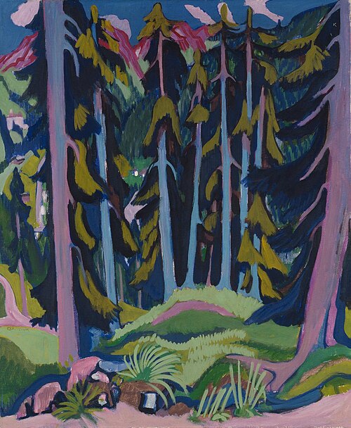 Waldlandschaft mit Bach, 1925, Ernst Ludwig Kirchner