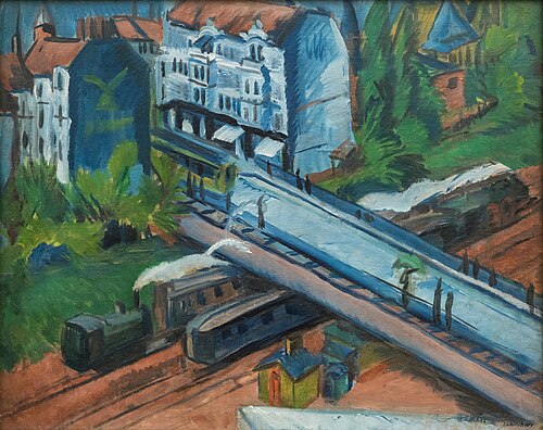 The Railroad Viaduct, 1914, Ernst Ludwig Kirchner