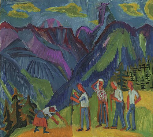 Bergheuer, Heuer auf der Alp, 1920, Ernst Ludwig Kirchner