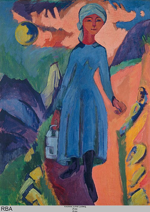Milchträgerin in den Alpen, 1919, Ernst Ludwig Kirchner