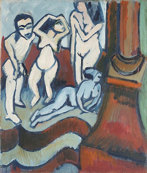 Four Wooden Sculptures, 1912, Ernst Ludwig Kirchner