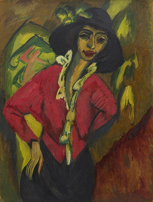 Gerda, Half-Length Portrait, 1914, Ernst Ludwig Kirchner