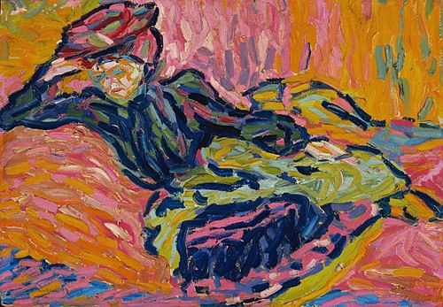 Girl on a Divan, 1906, Ernst Ludwig Kirchner