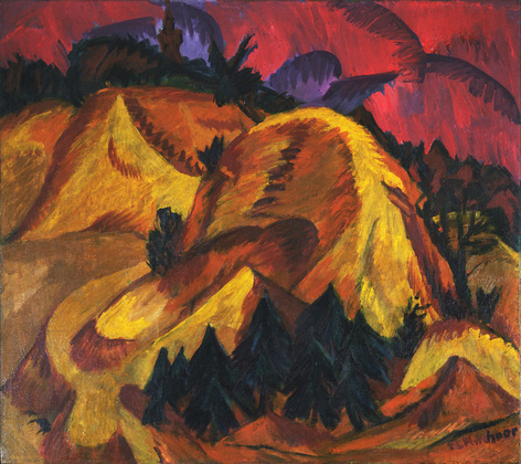 Sand Hills in Engadine, 1917, Ernst Ludwig Kirchner