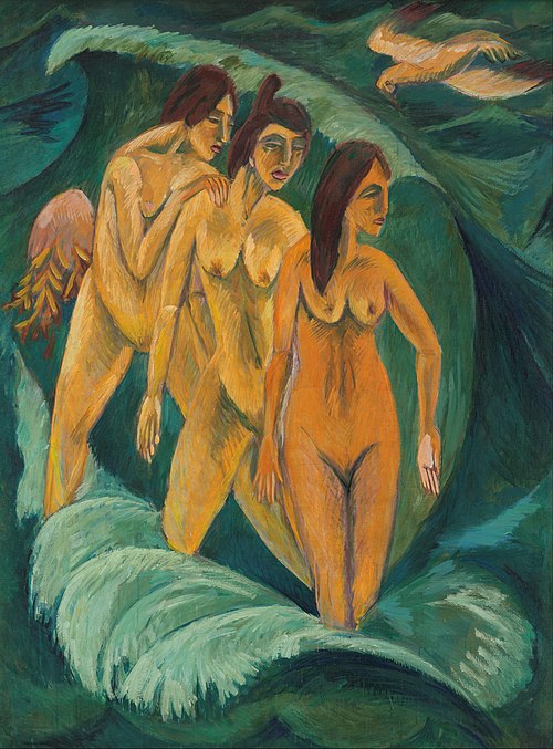 Trois baigneuses, 1913, Ernst Ludwig Kirchner
