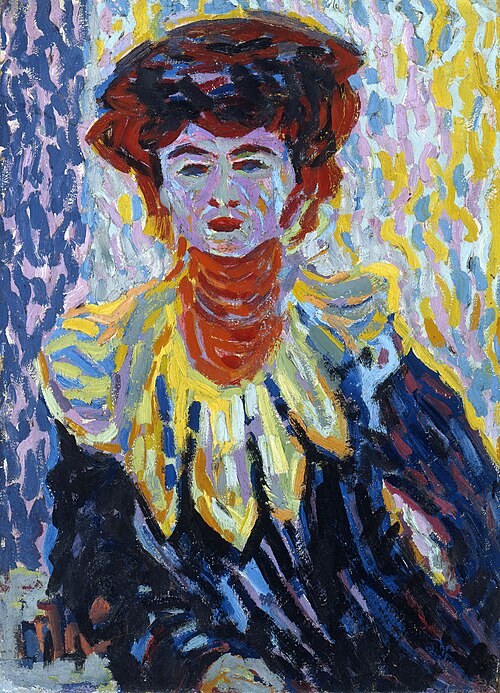 Doris with Ruffed Collar, 1906, Ernst Ludwig Kirchner