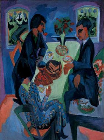 Tea at Fehmarn, 1914, Ernst Ludwig Kirchner