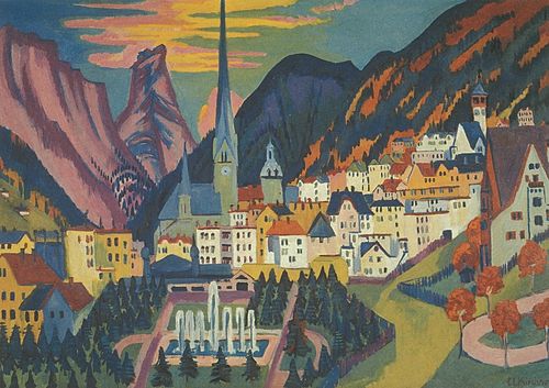 Davos with Church, 1925, Ernst Ludwig Kirchner