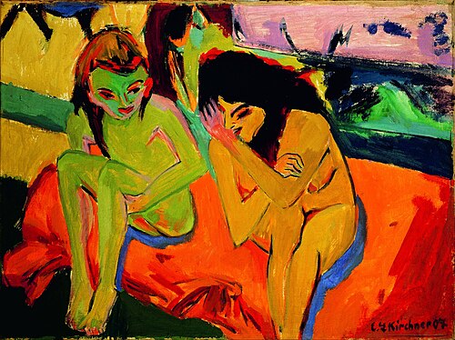 Nude Girls Talking, 1909, Ernst Ludwig Kirchner
