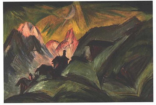 Stafelalp by moon light, 1919, Ernst Ludwig Kirchner