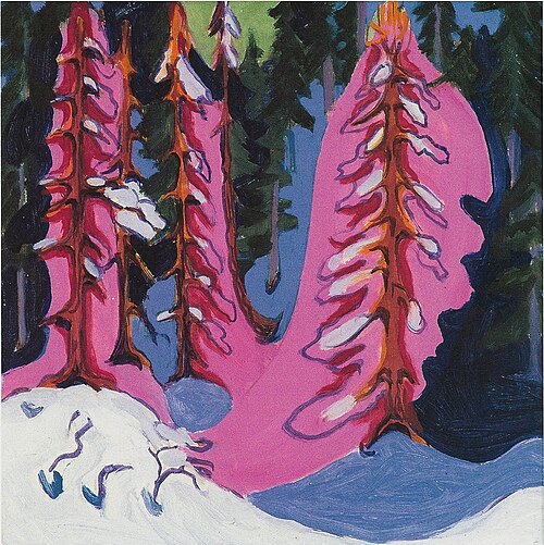 At the forest edge, 1935, Ernst Ludwig Kirchner