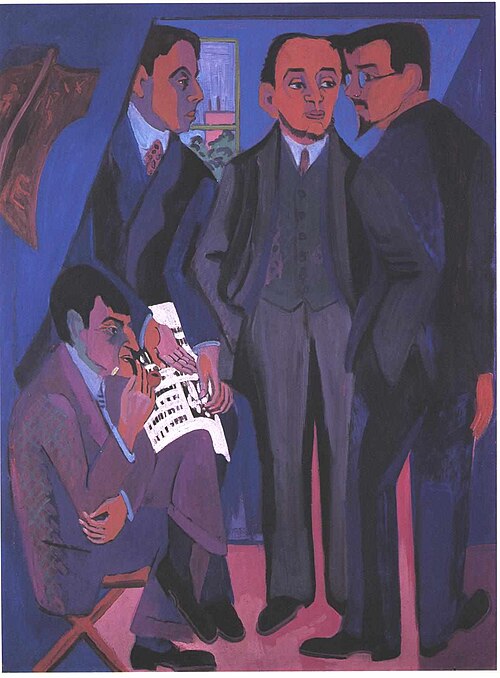 Group of artists, 1926, Ernst Ludwig Kirchner