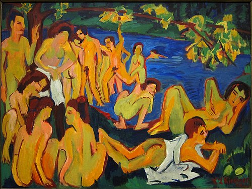 Badende Moritzburg, 1926, Ernst Ludwig Kirchner