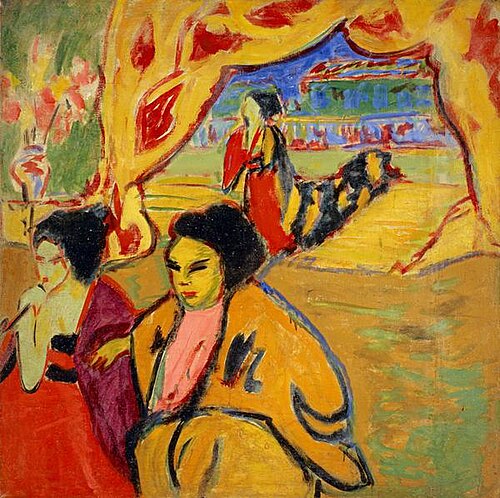 Japanisches Theater [Japanese Theatre], 1909, Ernst Ludwig Kirchner