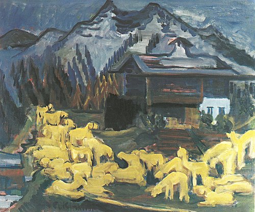 Flock of sheep, 1938, Ernst Ludwig Kirchner