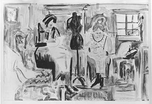 Zwei Näherinnen, 1920, Ernst Ludwig Kirchner