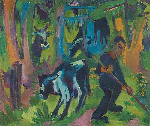 Kühe im Walde, 1919, Ernst Ludwig Kirchner