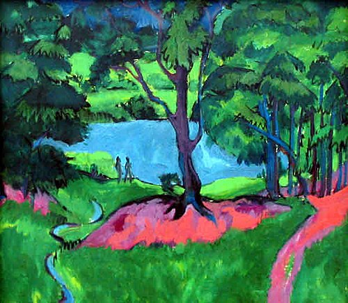 Bohemian Forest Lake, 1911, Ernst Ludwig Kirchner