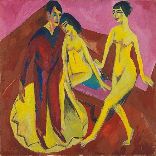 Dance School (Ballet scene), 1914, Ernst Ludwig Kirchner