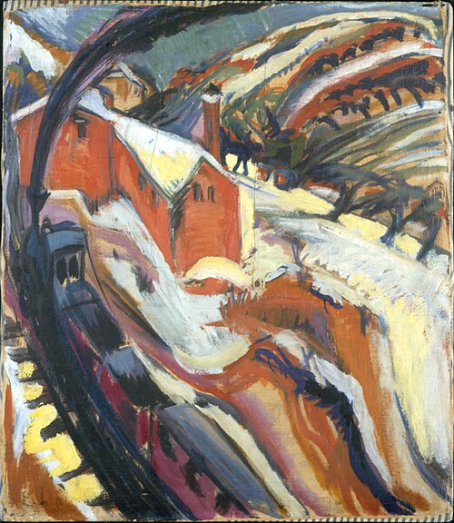 Railroad in Taunus, 1916, Ernst Ludwig Kirchner