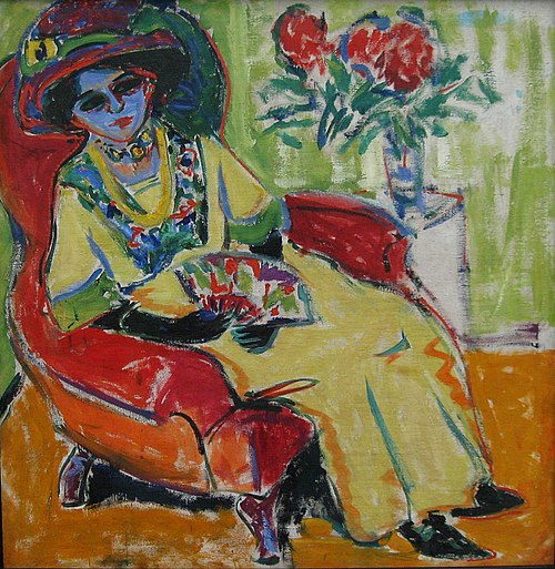 Portrait of Dodo (Seated Woman), 1909, Ernst Ludwig Kirchner