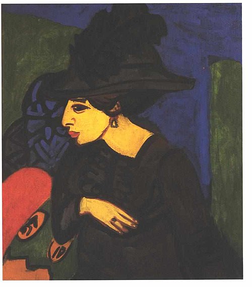 Dodo with a Feather Hat, 1911, Ernst Ludwig Kirchner