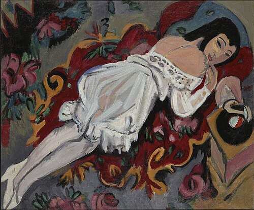 Girl in White Chemise, 1914, Ernst Ludwig Kirchner