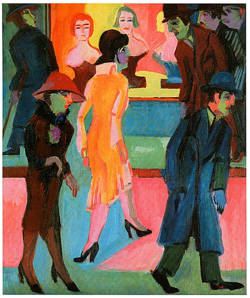 Street Scene with Hairdresser Salon, 1926, Ernst Ludwig Kirchner