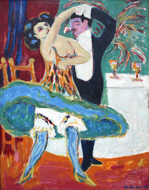 Vaudeville Theater (English Dancing Couple), 1909, Ernst Ludwig Kirchner