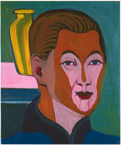 Head of the painter (Selfportrait), 1925, Ernst Ludwig Kirchner