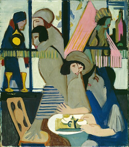 Cafe, 1928, Ernst Ludwig Kirchner