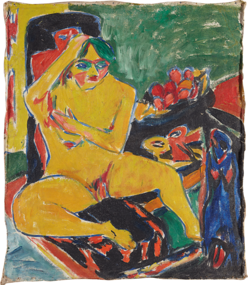 Nude at the Studio, 1910, Ernst Ludwig Kirchner
