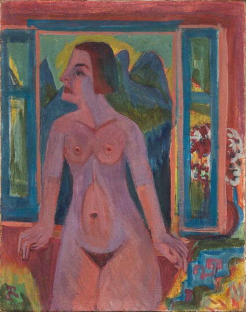 Nude Woman at window, 1922, Ernst Ludwig Kirchner