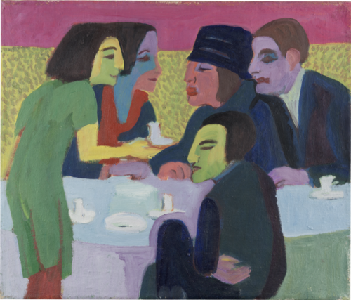 Scene at a Café, 1926, Ernst Ludwig Kirchner