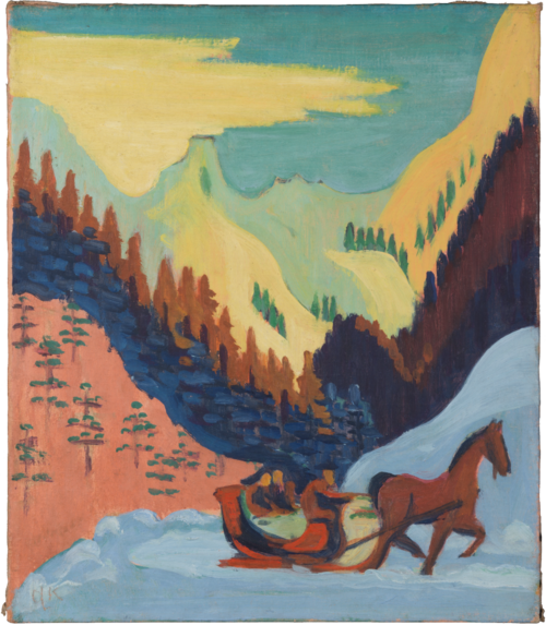 Sleigh Ride in the Snow, 1928, Ernst Ludwig Kirchner