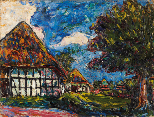 Fehmarn Houses, 1908, Ernst Ludwig Kirchner