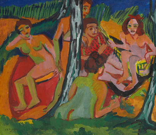Forest Scene (Moritzburg Lakes), 1917, Ernst Ludwig Kirchner