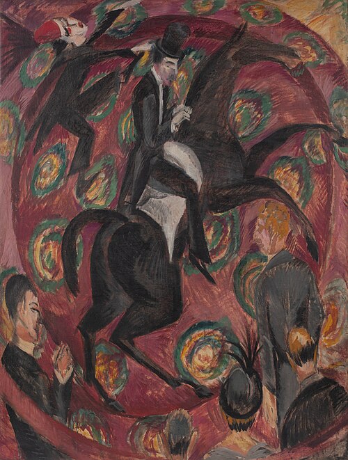 Circus Rider (recto), Dancers with Castanets (verso), 1914, Ernst Ludwig Kirchner