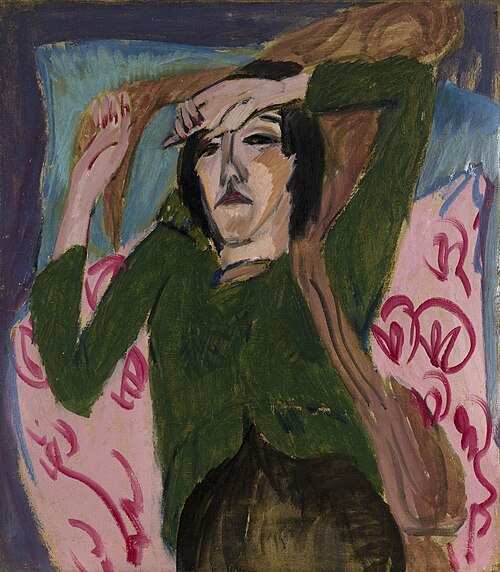 Woman in a Green Jacket, 1913, Ernst Ludwig Kirchner