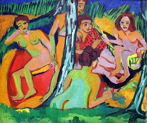 Scene in the Forest, 1917, Ernst Ludwig Kirchner