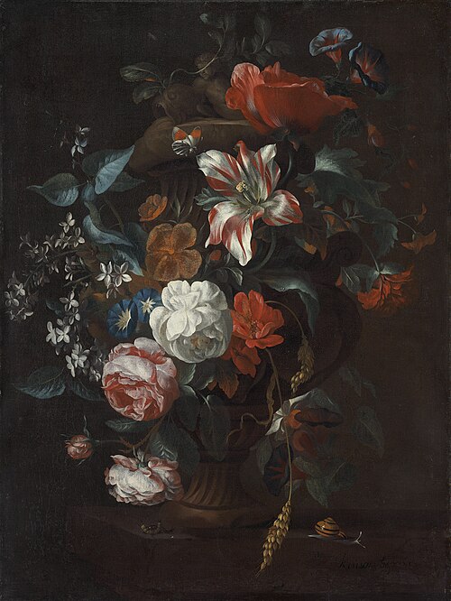 Flowers in a Vase, 1700, Philip van Kouwenbergh