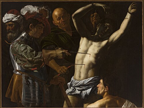 Martyrdom of Saint Sebastian, 1610, Cecco del Caravaggio