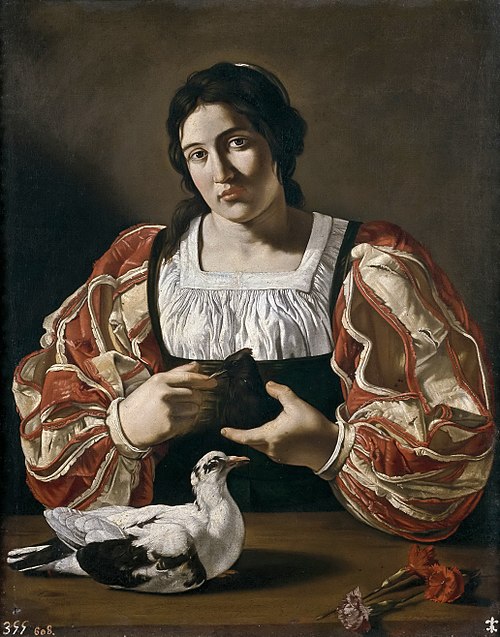 Woman with a Dove, 1615, Cecco del Caravaggio