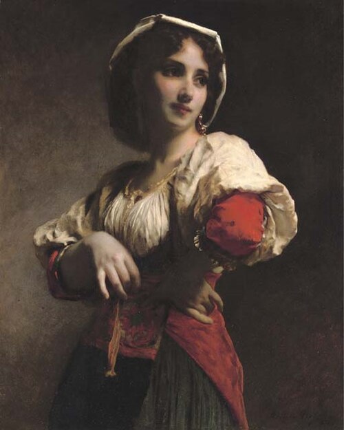 A neapolitan beauty, 1872, Adolphe Piot