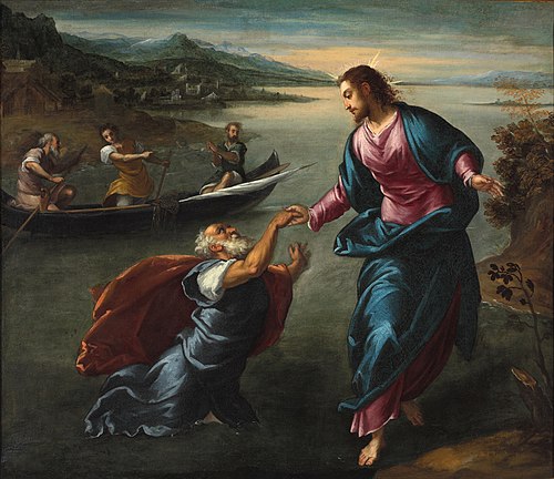 Christ and Saint Peter at the Sea of Galilee, 1587, Scarsellino