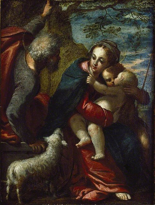 The Holy Family with the young St John the Baptist, , Scarsellino
