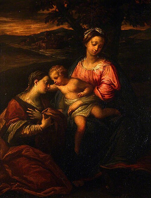 Virgin and Christ Child with a Female Saint (Catherine of Alexandria?), , Scarsellino