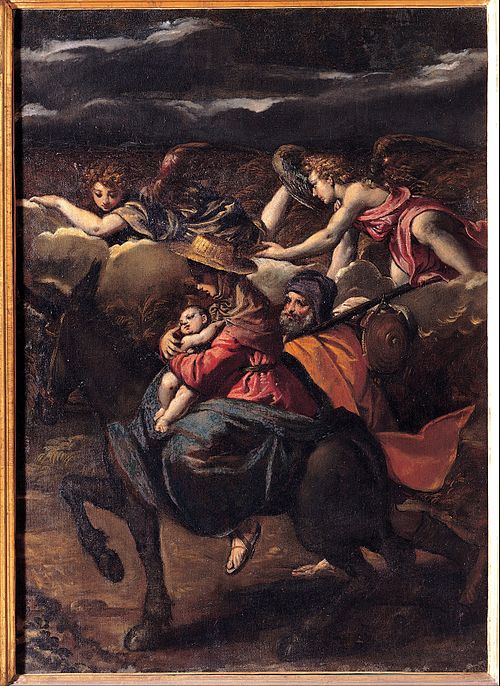 Flight into Egypt, 1585, Scarsellino