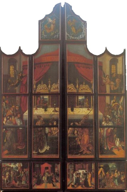 The adoration of the Eucharist, 1521, Adriaen van Overbeke